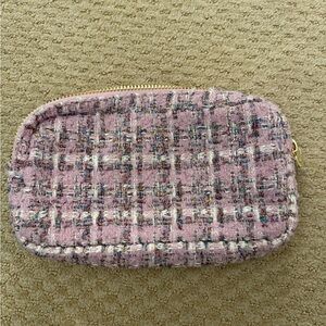Stoney Clover Lane Pink Tweed Small Pouch